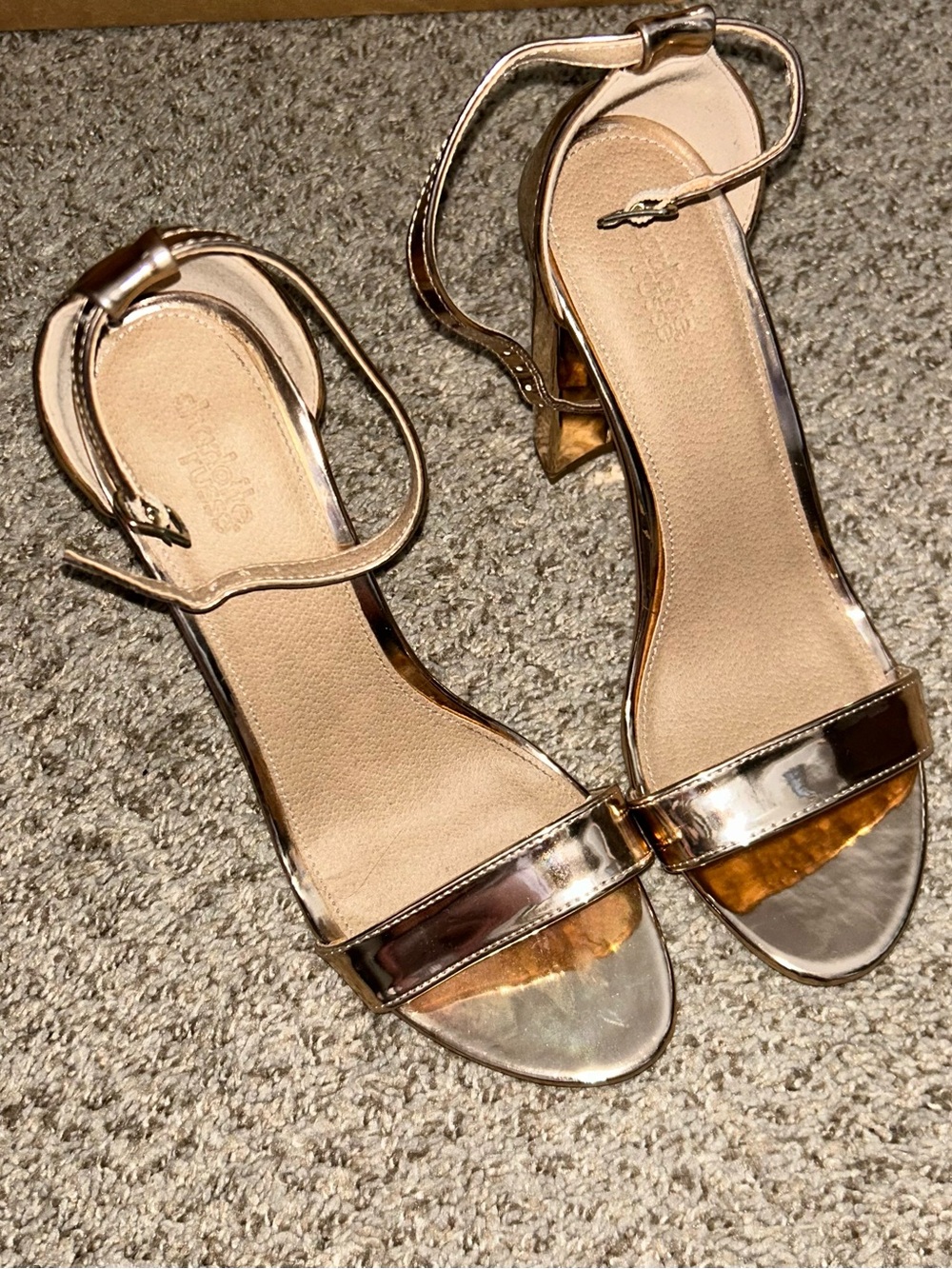 Charlotte Russe Rose Gold Block Heels